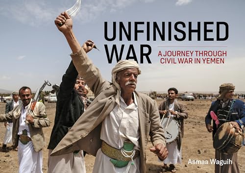 Book cover: Yemeni men with weapons and musical instruments in a landscape.
