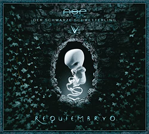 Album cover featuring a glowing fetus inside aCH a stone opening surrounded by ivy.