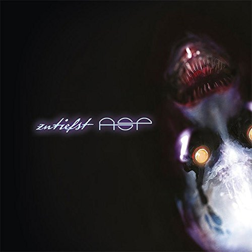 "CD cover with a dark, monstrous face and glowing eye on black background."