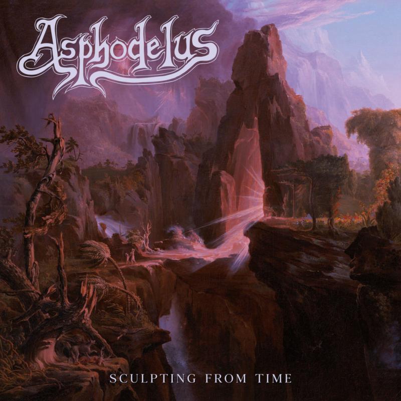CD cover art: fantasy landscape with mountains and dramatic purple sky.