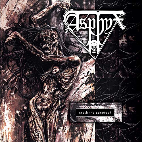 CD cover for Asphyx’s “Crush The Cenotaph” featuring dark, skeletal artwork.
