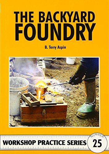 Book cover for The Backyard Foundry by B. Terry Aspin showing molten metal pouring.