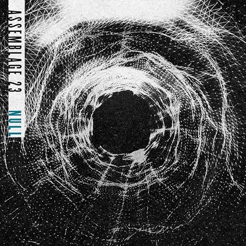 CD cover for Assemblage 23’s “Null” with a swirling, abstract design.