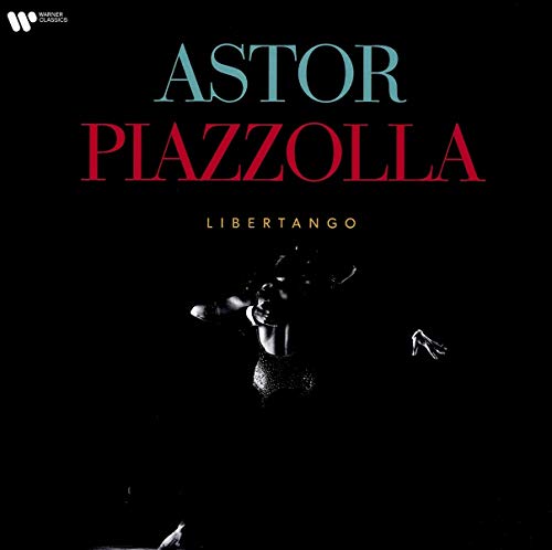 Astor Piazzolla album cover featuring a couple dancing tango in silhouette.