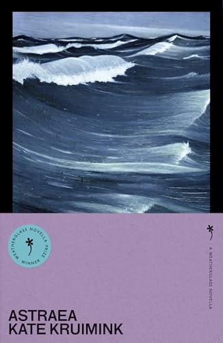 Book cover with a painting of dark, choppy ocean waves above a purple background.