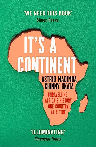 Book cover: "It's a Continent" with a map of Africa cutout.