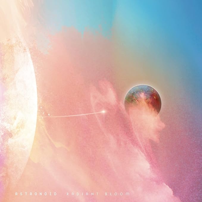 CD cover: pastel space scene with a planet, star, and bloom.
