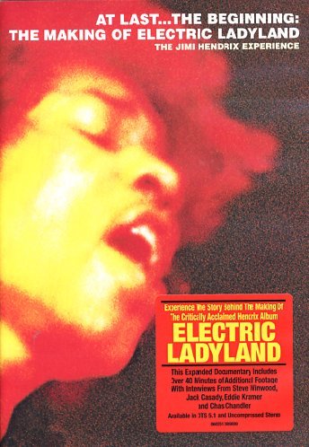 DVD cover for “At Last…the Beginning: The Making of Electric Ladyland” featuring Jimi Hendrix.