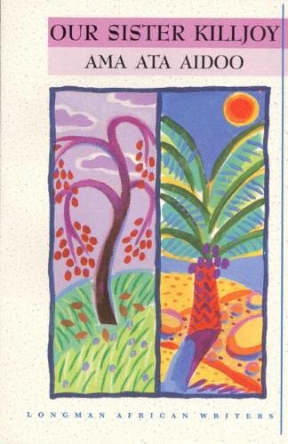 Book cover for “Our Sister Killjoy” with abstract tree and sun illustration.