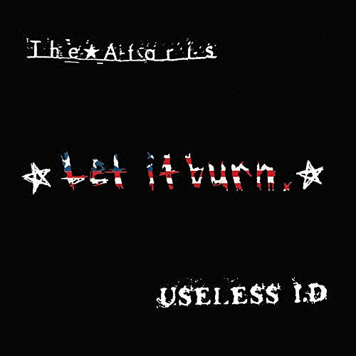 Black album cover with white text and star-spangled banner imagery.