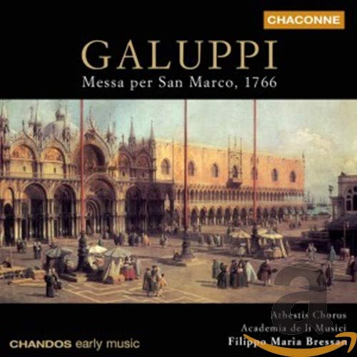 CD cover for Galuppi’s "Messa per San Marco," featuring St. Mark’s Basilica.