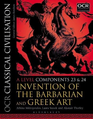 Textbook cover featuring a red and black illustration of a Greek warrior on horseback.