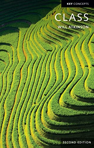 Book cover: "Class" by Will Atkinson, featuring terraced green fields.
