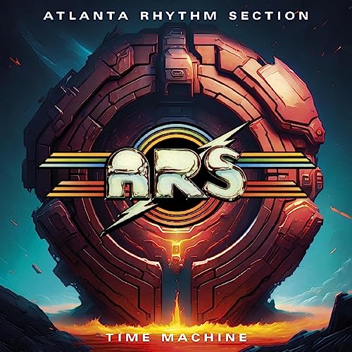 “Time Machine” CD cover with a metallic, futuristic machine and band logo.
