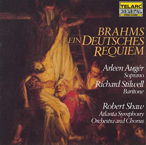 CD cover depicting a religious painting and text: Brahms’ “Ein Deutsches Requiem.”