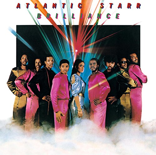 Atlantic Starr album cover, group portrait with bright, colorful lighting.
