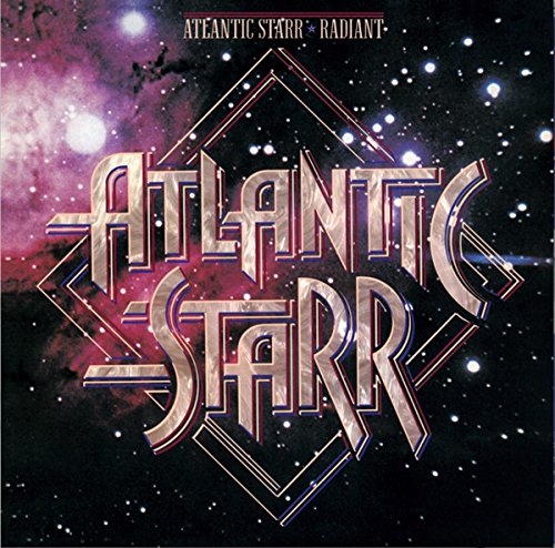 Atlantic Starr Radiant album cover featuring metallic text over a starry space background.