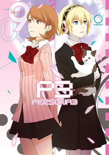 Manga cover featuring two young people and a white cat with blue eyes.