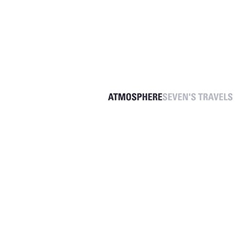CD cover for Atmosphere’s “Seven’s Travels” with white text on black.
