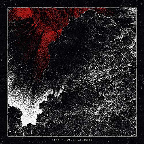 Dark, textured album cover with a central sun-like shape and text.