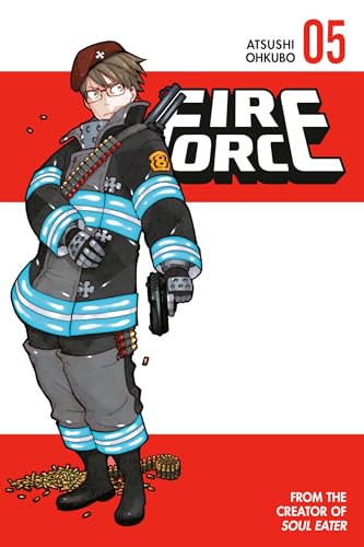 Manga cover of Fire Force Volume 5 featuring a character in firefighting gear.