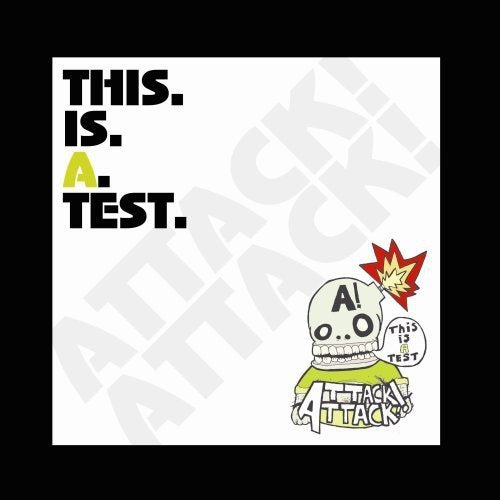 White album cover with bold text, skull illustration, and explosion graphic.
