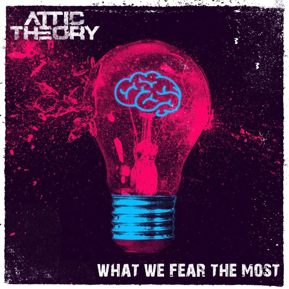 CD cover: lightbulb containing a glowing blue brain on a dark background.