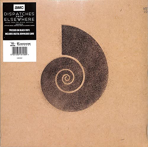Vinyl record cover featuring a dark spiral shell graphic on a tan cardboard background.