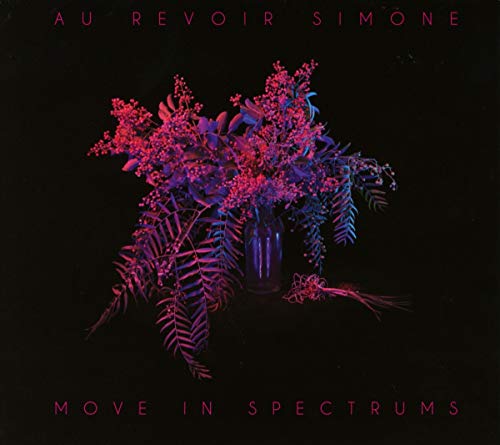 CD cover for Au Revoir Simone’s “Move In Spectrums” with pink flowers.