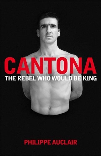 Book cover featuring a black and white portrait of Eric Cantona.