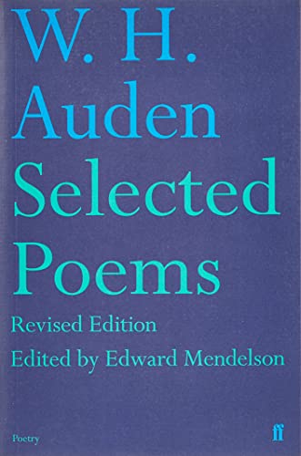 Book cover: “Selected Poems” by W.H. Auden, blue background.