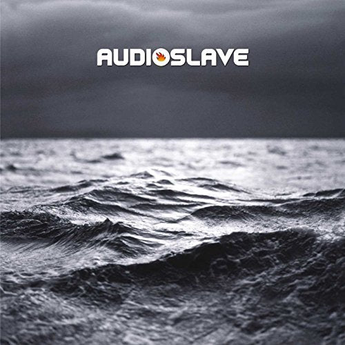 Audioslave album cover: stormy seascape below band name in white text.