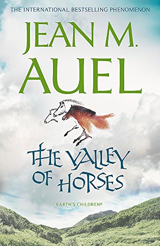 Book cover for The Valley of Horses by Jean M. Auel featuring cave-style horses.