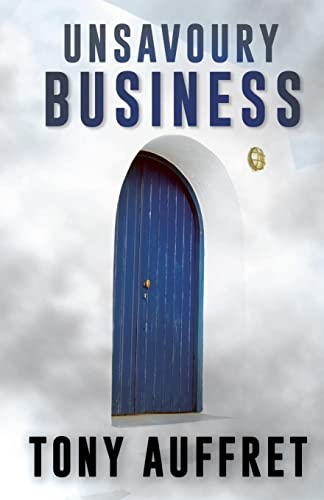Book cover featuring a blue arched door against a white wall.