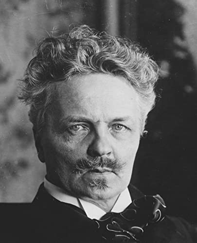 Black and white portrait of August Strindberg, author of "A Dream Play.