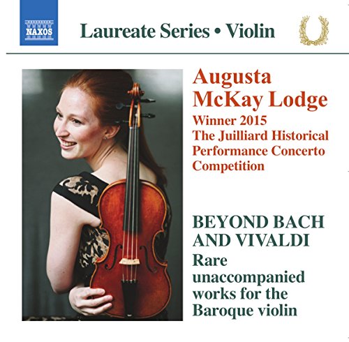 CD cover featuring violinist Augusta McKay Lodge with her instrument.