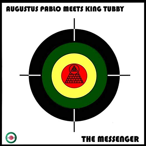 Album cover: concentric black, green, yellow rings with a red triangle symbol.