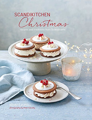 Cookbook cover featuring Scandinavian Christmas pastries and festive decorations.