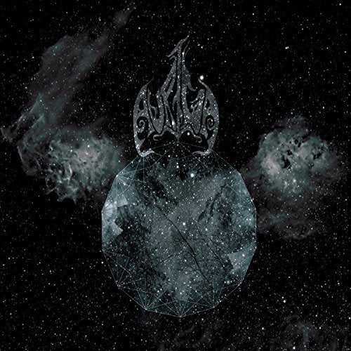 CD cover with a geometric, dark design against a starry background.