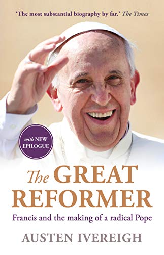 Book cover featuring Pope Francis smiling, titled “The Great Reformer.”
