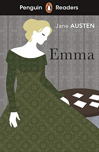 Book cover for Penguin Readers Level 4 Emma by Jane Austen featuring a woman illustration.