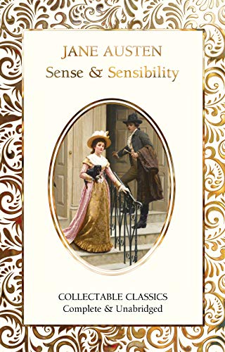 Cover of "Sense and Sensibility" featuring a couple in period clothing.