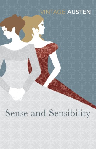 Book cover: “Sense and Sensibility” with illustration of two women in profile.