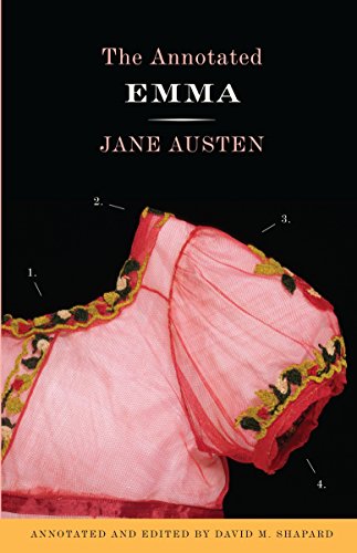 Book cover of "The Annotated Emma" with a Regency-era dress detail.