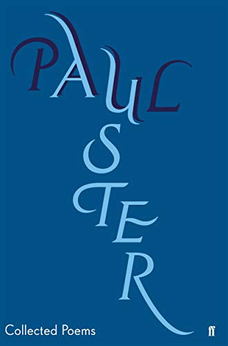 Blue book cover with stacked white text reading "Paul Auster Collected Poems".