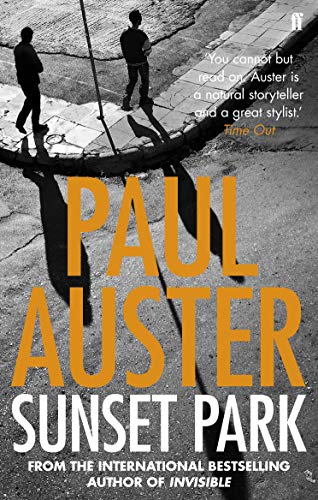 Book cover for "Sunset Park" by Paul Auster, two figures walking.