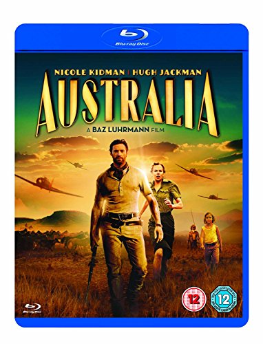 Australia" Blu-ray cover featuring Nicole Kidman, Hugh Jackman, and wartime imagery.