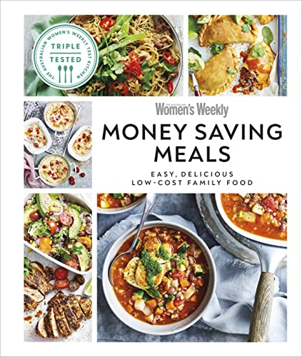 Cookbook cover featuring colorful photos of various soups, salads, and pies.