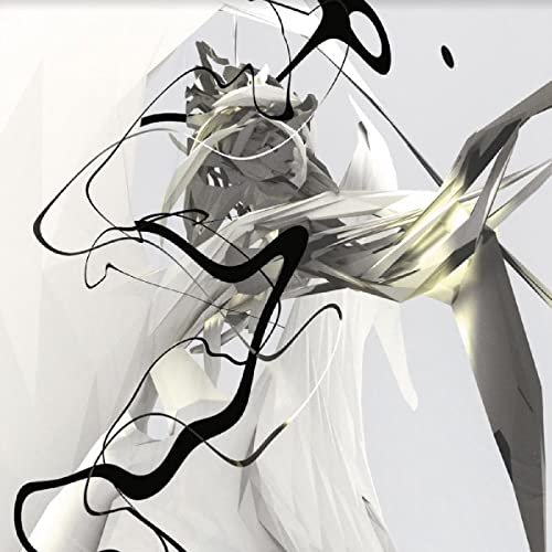 Abstract black and white artwork for Autechre's "Draft 7.30" vinyl release.