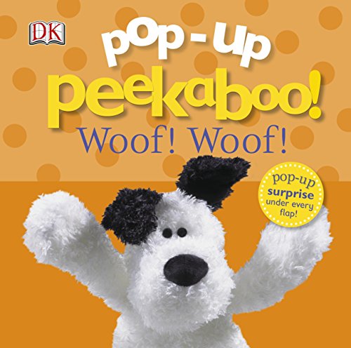 "Children's book cover featuring a white puppy with black ears on an orange background."